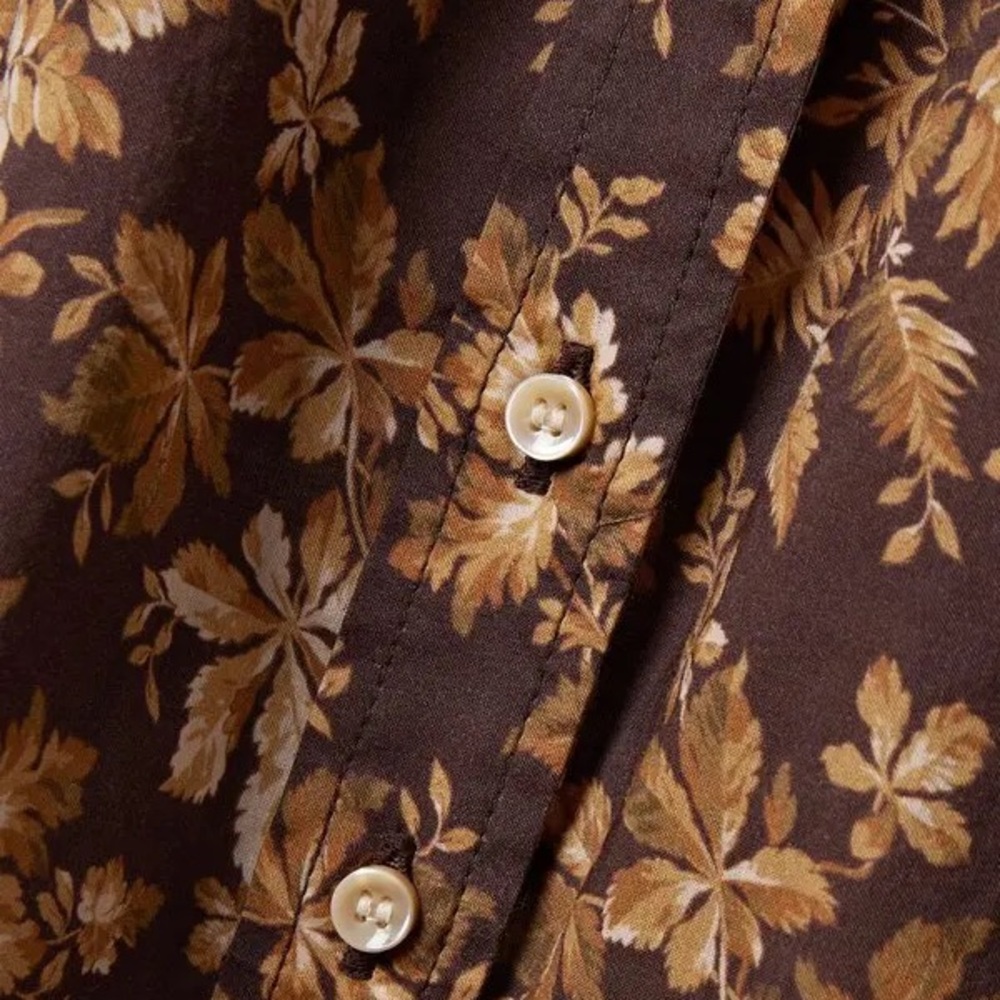 Chic Floral Button-Up Blouse - image 6